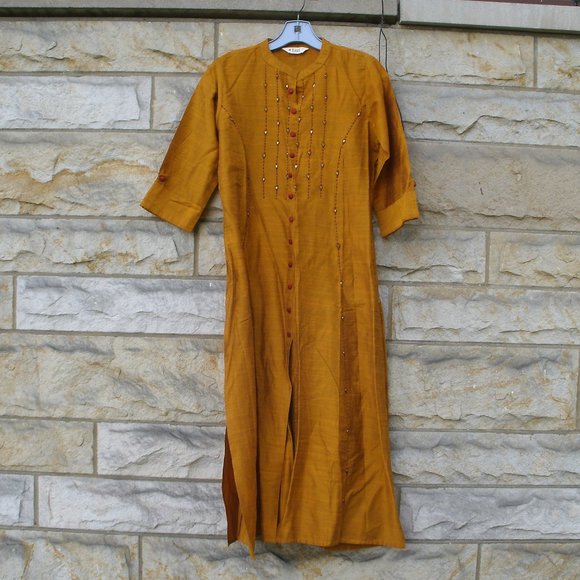Long Embroidered Tunic Dress from India Size S - Picture 1 of 16